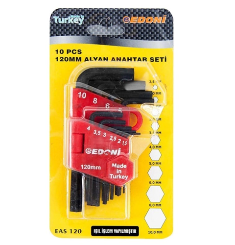 EDONİ 120 MM KISA  ALLEN SETİ 10 PARÇA